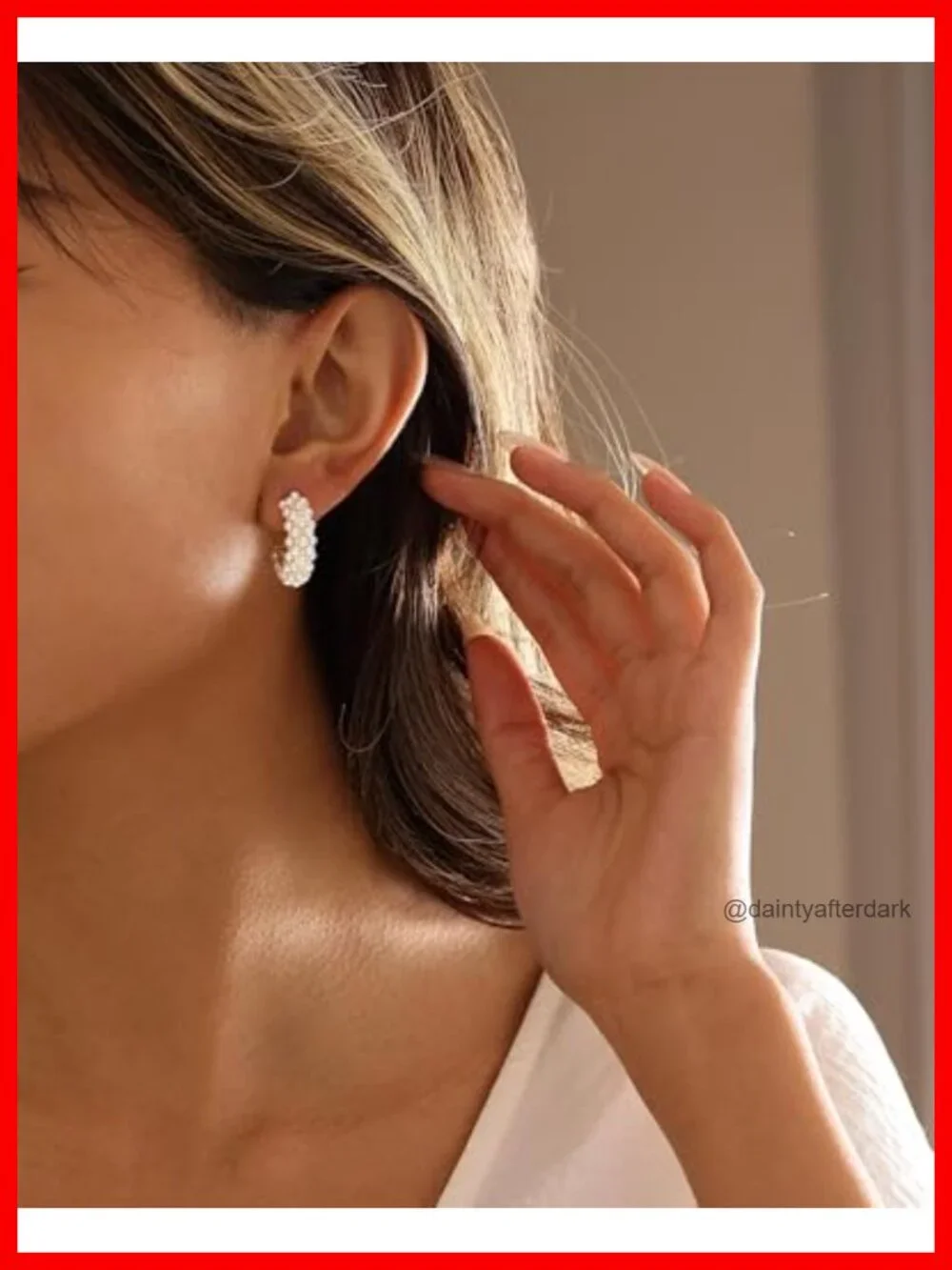 14k Gold Plated Hoop Earrings Vintage Pearl Moon Star Flower Hypoallergenic